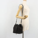 CELINE Macadam Canvas Shoulder Bag Black Auth 187144-23