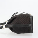 CELINE Macadam Canvas Shoulder Bag Black Auth 187144-5