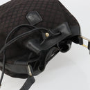CELINE Macadam Canvas Shoulder Bag Black Auth 187144-6
