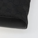 GUCCI GG Canvas Shoulder Bag Black Gold 91761 Auth 187145A-13