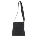 GUCCI GG Canvas Shoulder Bag Black Gold 91761 Auth 187145A-2