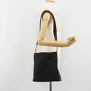 GUCCI GG Canvas Shoulder Bag Black Gold 91761 Auth 187145A-23