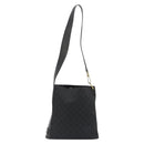 GUCCI GG Canvas Shoulder Bag Black Gold 91761 Auth 187145A-3
