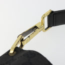 GUCCI GG Canvas Shoulder Bag Black Gold 91761 Auth 187145A-9