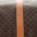 CELINE Macadam Canvas Boston Bag PVC Leather 2way Brown Gold Auth 187148V-6