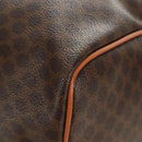 CELINE Macadam Canvas Boston Bag PVC Leather 2way Brown Gold Auth 187148V-18
