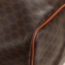 CELINE Macadam Canvas Boston Bag PVC Leather 2way Brown Gold Auth 187148V-20