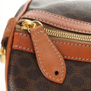 CELINE Macadam Canvas Boston Bag PVC Leather 2way Brown Gold Auth 187148V-24