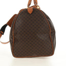 CELINE Macadam Canvas Boston Bag PVC Leather 2way Brown Gold Auth 187148V-3
