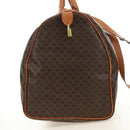 CELINE Macadam Canvas Boston Bag PVC Leather 2way Brown Gold Auth 187148V-4