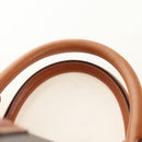 CELINE Macadam Canvas Boston Bag PVC Leather 2way Brown Gold Auth 187148V-14