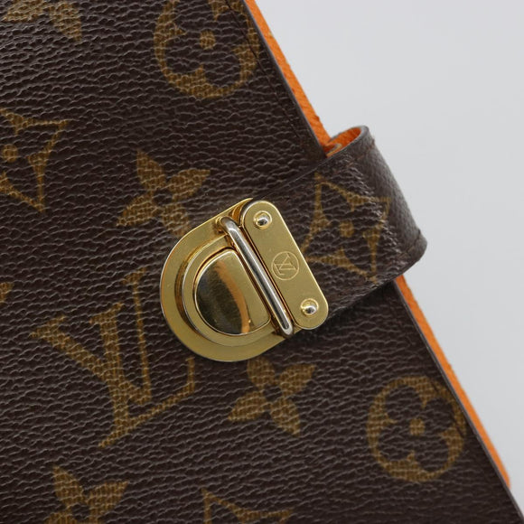 LOUIS VUITTON Monogram Agenda Koala PM Planner Cover Orange R21015 Auth 187153A