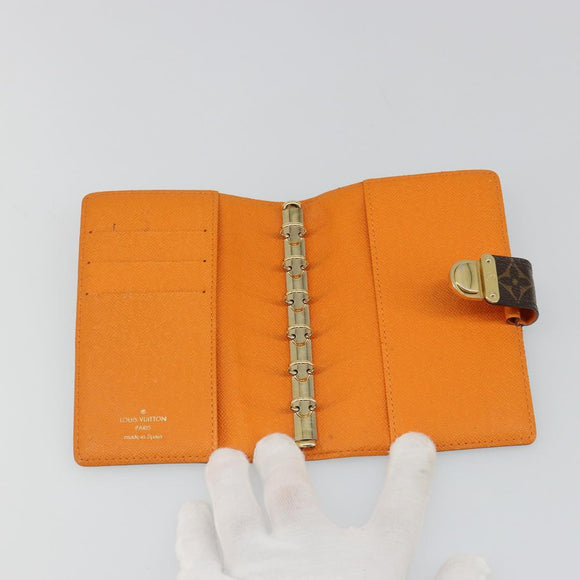 LOUIS VUITTON Monogram Agenda Koala PM Planner Cover Orange R21015 Auth 187153A