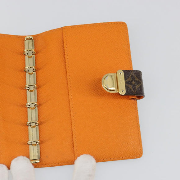 LOUIS VUITTON Monogram Agenda Koala PM Planner Cover Orange R21015 Auth 187153A