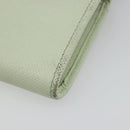 PRADA Coin Purse Saffiano leather Mint Green Gold Auth 187154-15