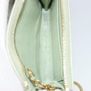 PRADA Coin Purse Saffiano leather Mint Green Gold Auth 187154-10