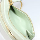 PRADA Coin Purse Saffiano leather Mint Green Gold Auth 187154-23