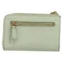 PRADA Coin Purse Saffiano leather Mint Green Gold Auth 187154-2