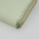 PRADA Coin Purse Saffiano leather Mint Green Gold Auth 187154-7