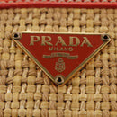 PRADA Chain Shoulder Bag Embossed leather Beige Gold Auth 187155SAV-18
