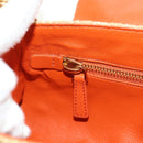 PRADA Chain Shoulder Bag Embossed leather Beige Gold Auth 187155SAV-25