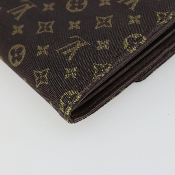 LOUIS VUITTON Monogram Mini Lin Portefeiulle Sarah Wallet M95234 LV Auth 187160A