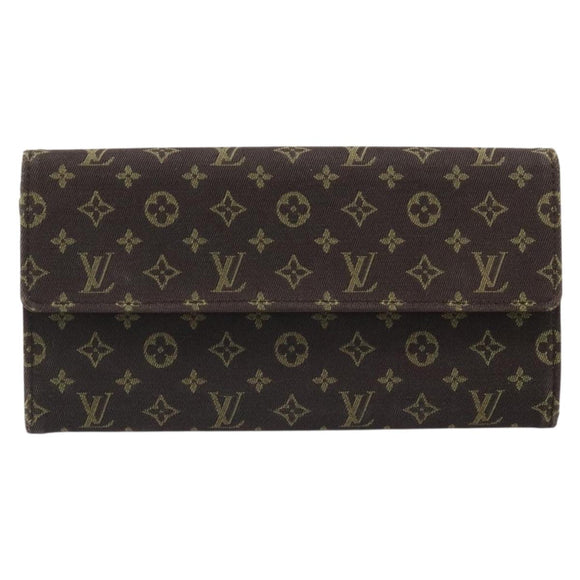 LOUIS VUITTON Monogram Mini Lin Portefeiulle Sarah Wallet M95234 LV Auth 187160A