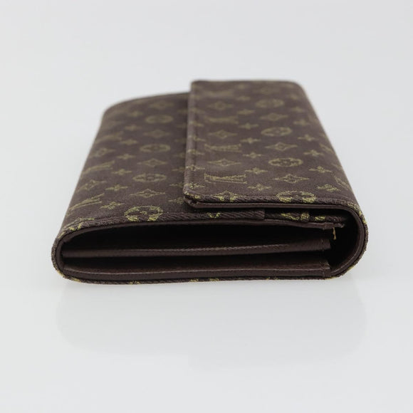 LOUIS VUITTON Monogram Mini Lin Portefeiulle Sarah Wallet M95234 LV Auth 187160A