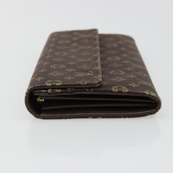 LOUIS VUITTON Monogram Mini Lin Portefeiulle Sarah Wallet M95234 LV Auth 187160A