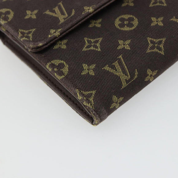 LOUIS VUITTON Monogram Mini Lin Portefeiulle Sarah Wallet M95234 LV Auth 187160A