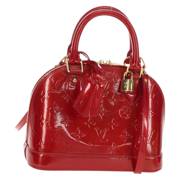 LOUIS VUITTON Vernis Alma BB Hand Bag 2way Pomme D'amour M91606 Auth 187161SAV
