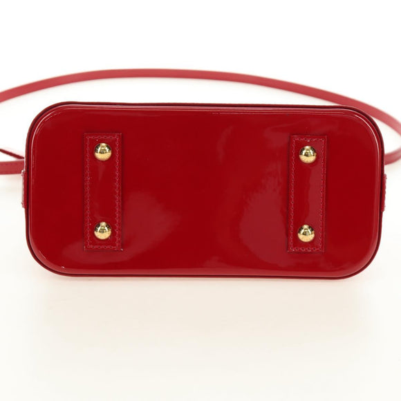 LOUIS VUITTON Vernis Alma BB Hand Bag 2way Pomme D'amour M91606 Auth 187161SAV