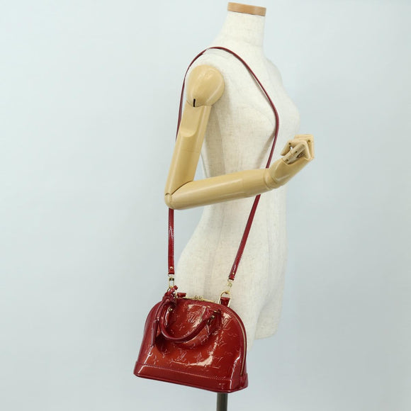 LOUIS VUITTON Vernis Alma BB Hand Bag 2way Pomme D'amour M91606 Auth 187161SAV