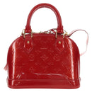 LOUIS VUITTON Vernis Alma BB Hand Bag 2way Pomme D'amour M91606 Auth 187161SAV-3