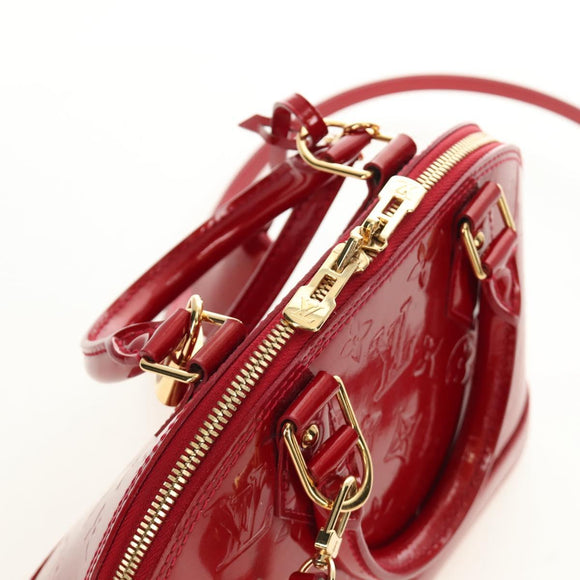 LOUIS VUITTON Vernis Alma BB Hand Bag 2way Pomme D'amour M91606 Auth 187161SAV