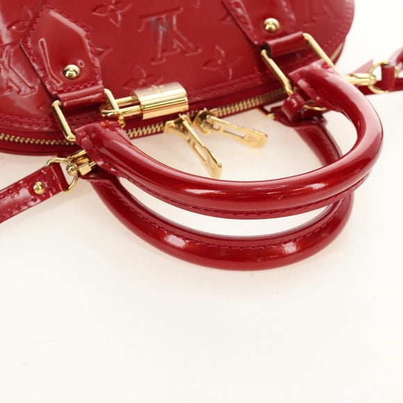 LOUIS VUITTON Vernis Alma BB Hand Bag 2way Pomme D'amour M91606 Auth 187161SAV