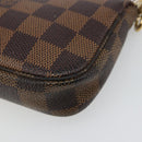 LOUIS VUITTON Damier Ebene T&B Mini Pochette Accessoires N58011 LV Auth 187163A-17