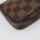 LOUIS VUITTON Damier Ebene T&B Mini Pochette Accessoires N58011 LV Auth 187163A-18