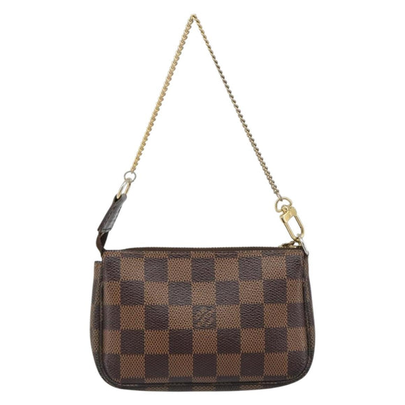 LOUIS VUITTON Damier Ebene T&B Mini Pochette Accessoires N58011 LV Auth 187163A