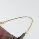LOUIS VUITTON Damier Ebene T&B Mini Pochette Accessoires N58011 LV Auth 187163A-14