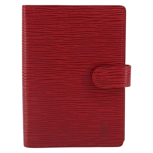 LOUIS VUITTON Epi Agenda PM Day Planner Cover Red R20057 LV Auth 187164