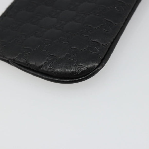 GUCCI Micro GG Canvas Guccissima Coin Purse Black 544476 Auth 187165A