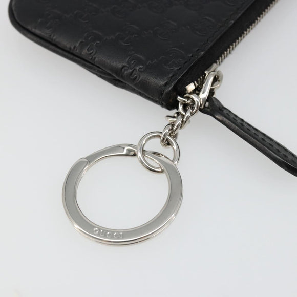 GUCCI Micro GG Canvas Guccissima Coin Purse Black 544476 Auth 187165A