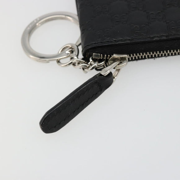 GUCCI Micro GG Canvas Guccissima Coin Purse Black 544476 Auth 187165A