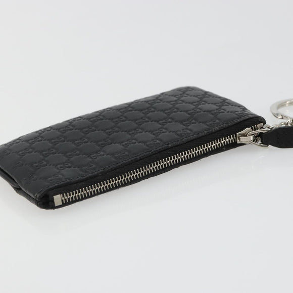 GUCCI Micro GG Canvas Guccissima Coin Purse Black 544476 Auth 187165A