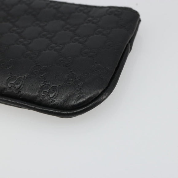 GUCCI Micro GG Canvas Guccissima Coin Purse Black 544476 Auth 187165A