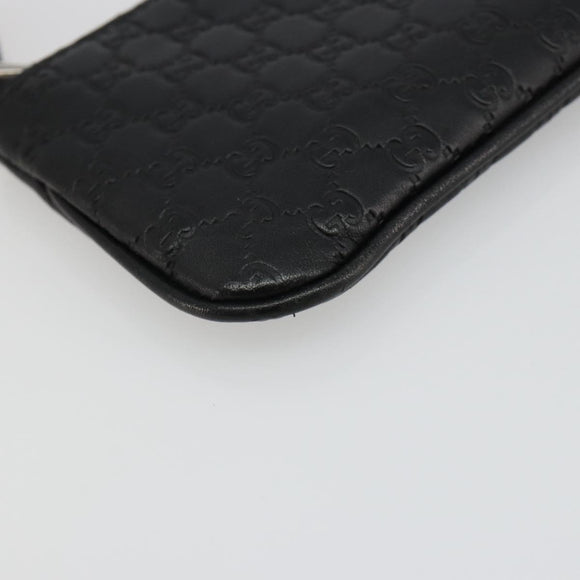 GUCCI Micro GG Canvas Guccissima Coin Purse Black 544476 Auth 187165A