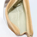 CHANEL Pouch Caviar Skin Beige Gold CC Auth 187168-14