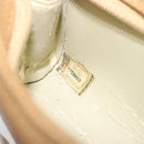 CHANEL Pouch Caviar Skin Beige Gold CC Auth 187168-17