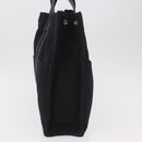 HERMES Fourre Tout MM Tote Bag Cotton Black Silver Auth 187169-4